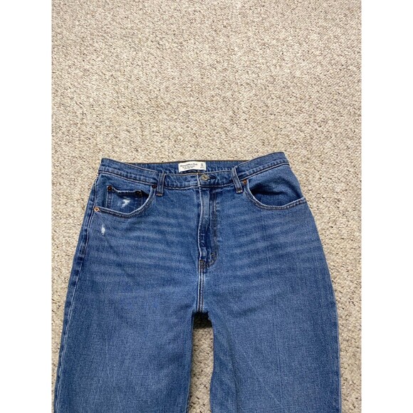 32/14 Abercrombie & Fitch The 90s Slim Straight Ultra High-Rise Distressed - Picture 2 of 7